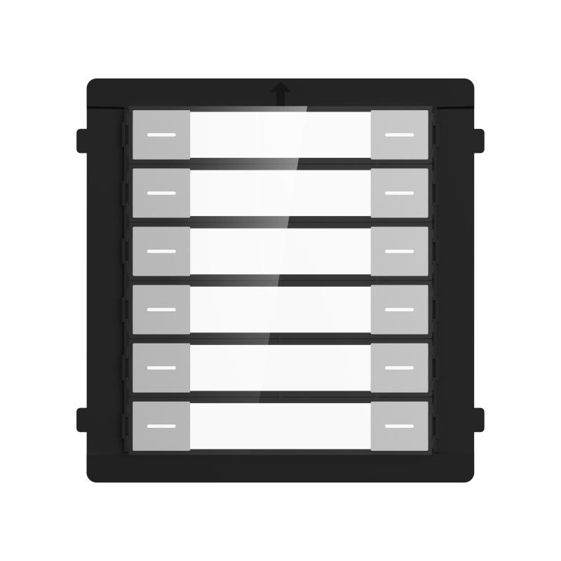 DS-KD-K12 - Módulo de etiqueta de nombres para estación de puerta modular videoportero 12 botones