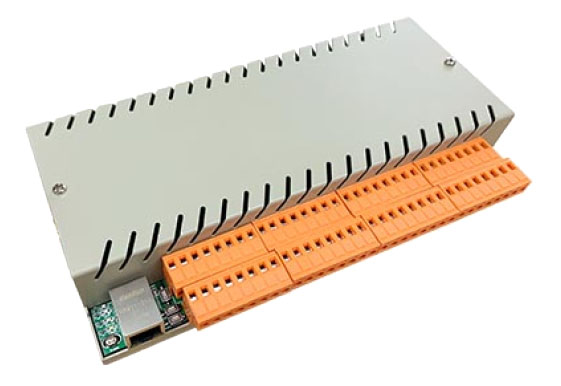 VLA-IO6-32R - Módulo de relés IP Videologic 6 entradas digitales + 32 salidas Relé. Incluye alimentador 12V