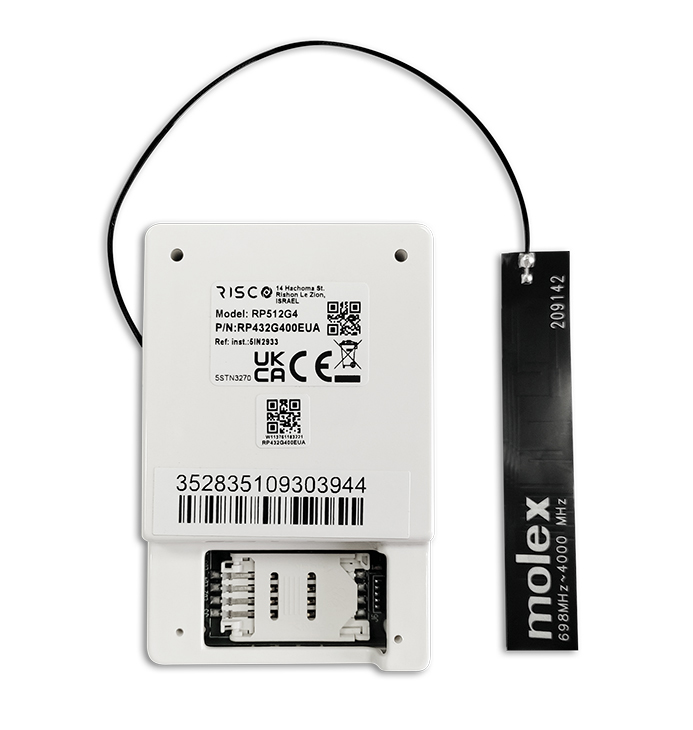 RP432G200GLA - Módulo GSM 2G enchufable Multi-Socket de Grado 3 para LightSYS+, con antena PCB para montaje interno en caja de PVC