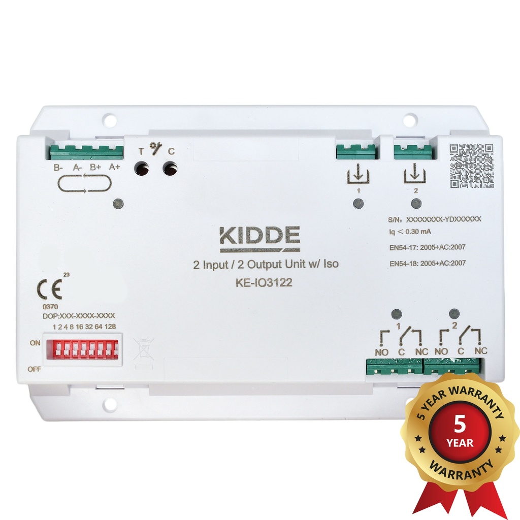 KE-IO3122 - Módulo inteligente direccionable de 2 entradas/2 salidas con aislador