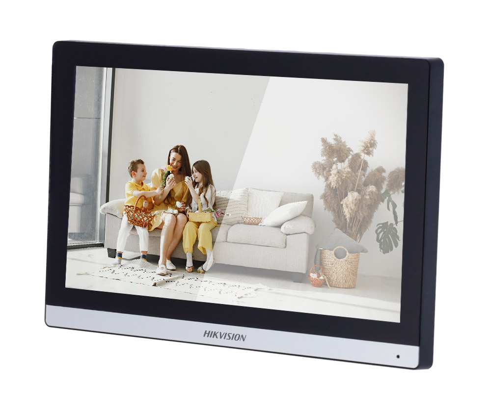 DS-KH6350-TE1/Europe BV - Monitor videoportero interior TFT 7" marco estrecho Audio bidireccional TCP/IP microSD Superficie 8CH Alarma Hikvision
