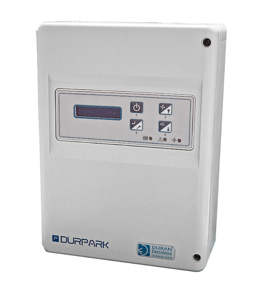 DKCT011P - Panel control fugas de gases CO y NO₂ DURPARK Mini 1 zona no ampliable. Hasta 16 detectores