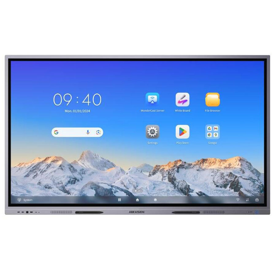 DS-D5C98RB/A
(EDLA) - Pantalla interactiva UHD 4K 98" 3840×2160 Certificado EDLA. RAM 8GB, 128GB. Altavoces 2x20W. Bluetooth.