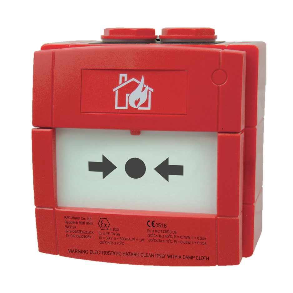 DMN700E-IS - Pulsador manual de alarma intrínsecamente seguro para exteriores. Rojo. Aritech