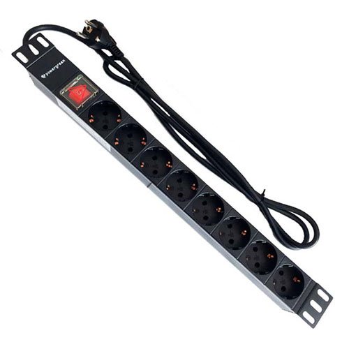 BSC02927 - Regleta de 8 tomas con interruptor y cable de 2 m