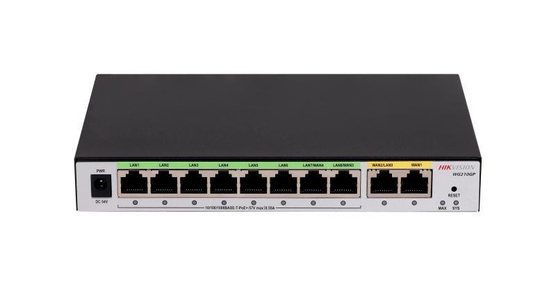 DS-3WG210GP-SI - Router 10 puertos Gigabit 8  PoE 2 WAN + 2 LAN todo en uno