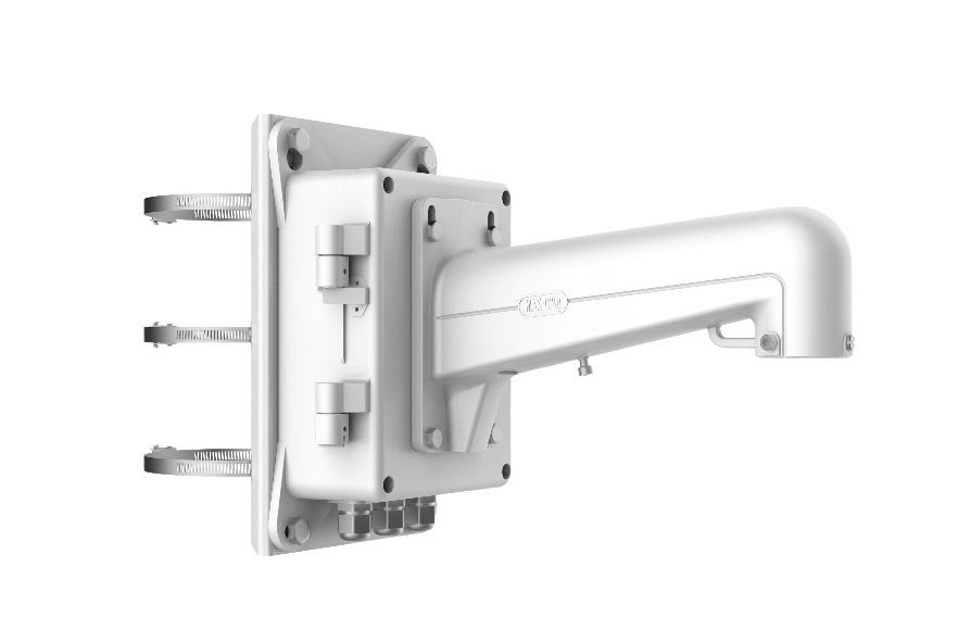 DS-1602ZJ-BOX-POLE - Soporte Caja de conexiones Hikvision de montaje en poste vertical para domos Aluminio