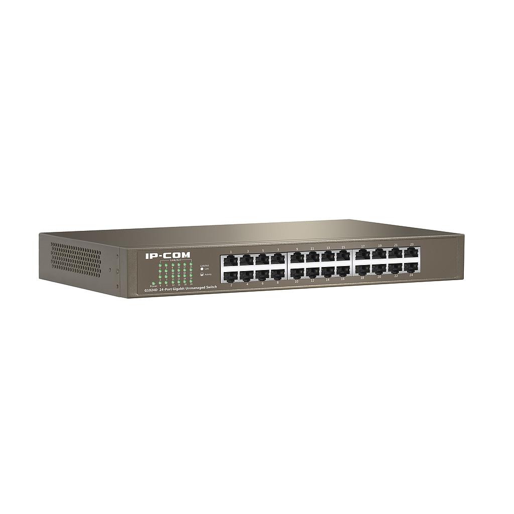 G1024D - Switch 24 puertos no gestionable Gigabit L2 enracable 13" IP-COM