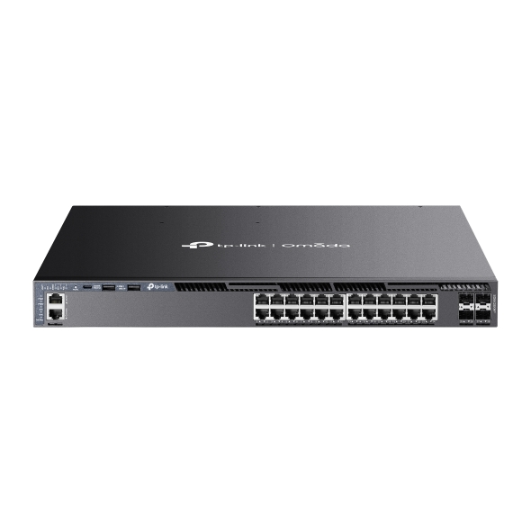 SG6428XHP - Switch Gestionable Omada L3 Stackable 24 puertos Gigabit PoE+ y 4 puertos a 10GB