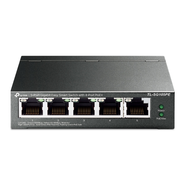 TL-SG105PE - Switch Gigabit de 5 puertos y PoE+ Easy Smart No gestionable