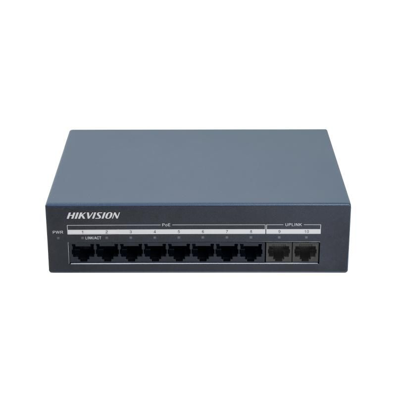 DS-XS10G-P - Switch no administrado 8 puertos RJ45 PoE Gigabit + 2 puertos RJ45 Gigabit L2