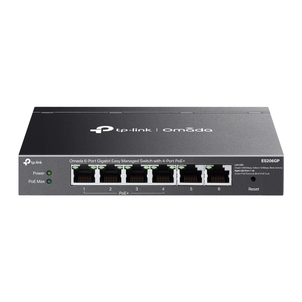 ES206GP - Switch Omada Gestionable 6 Puertos Gigabit 4 Puertos PoE+