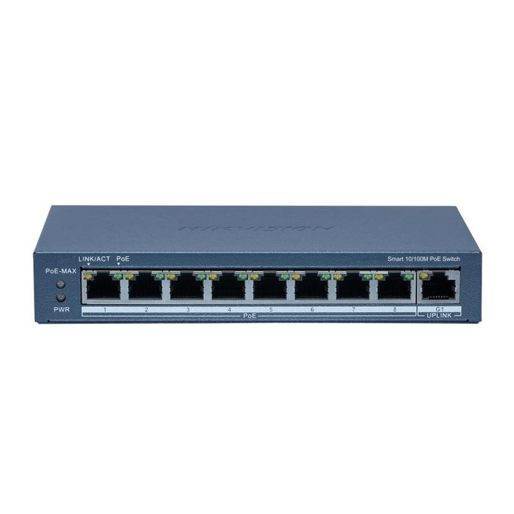 DS-3E1309P-EI(B) - Switch POE inteligente Fast Ethernet 8 puertos Hikvision