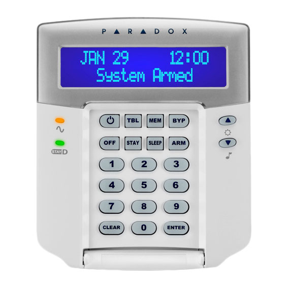 K32LCD+ ENGLISH - Teclado de LCD Paradox K32LCD+ cableado de 32 caracteres - English