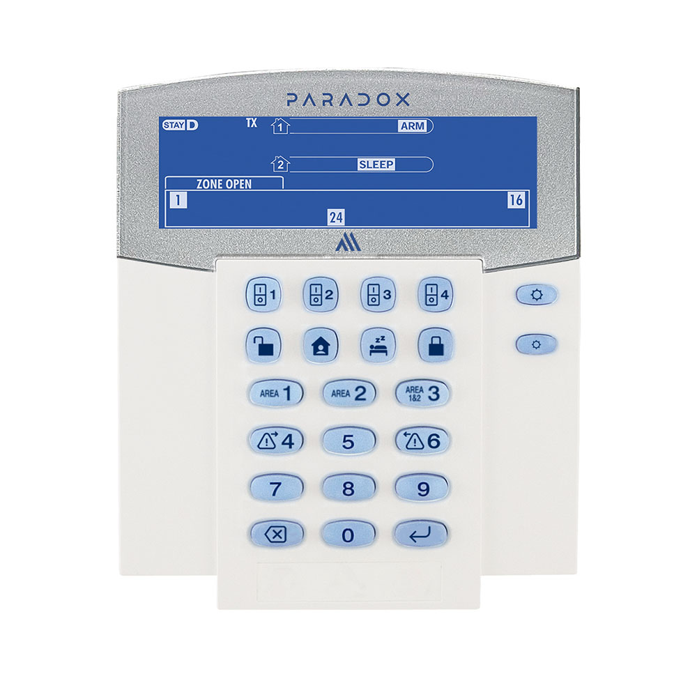 K38M-3YS - Teclado LCD inalámbrico bidireccional de 32 zonas 2 particiones