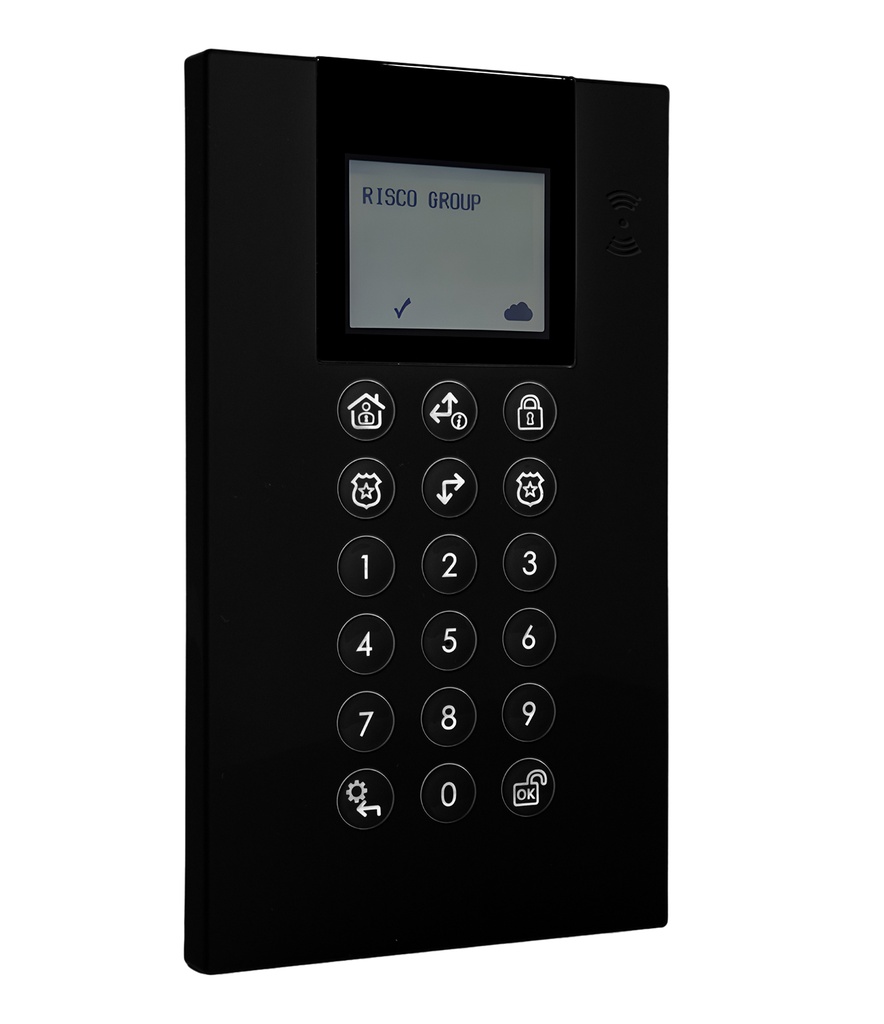 RW432KPP8B2A - Teclado Panda inalámbrico bidireccional de Grado 2 para LightSYS+/Air con lector de proximidad 13,56MHz para sistemas 868MHz, color negro