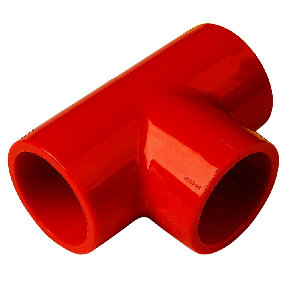 9-10909 - Union T for 27mm Pipe of suction systems Color Red Aritech