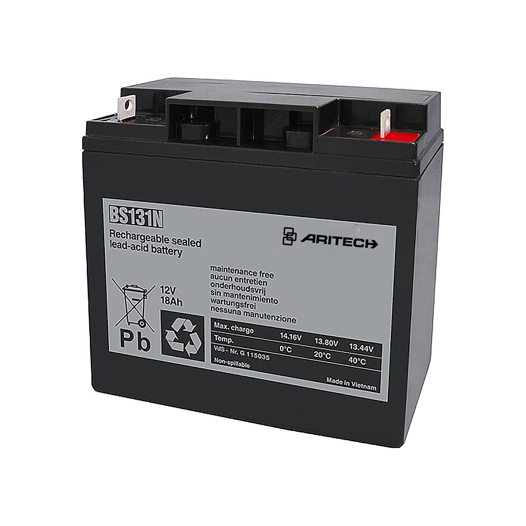 BS131N - Batería sellada de plomo de 12V/18Ah Sin mantenimiento A prueba de fugas Aritech