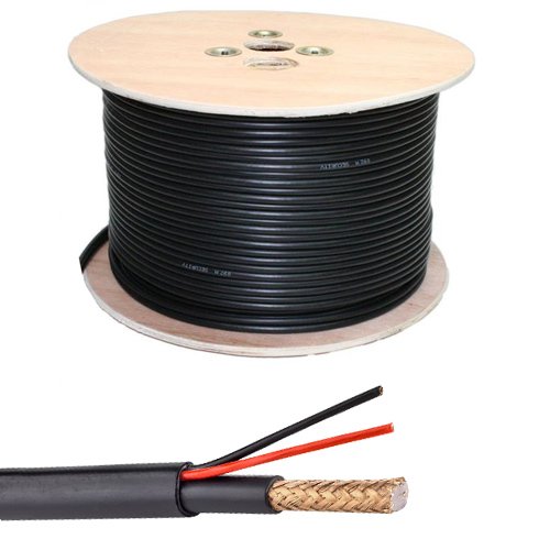 BSC03124 - Bobina de 250m cable combinado RG-59 + alimentación. Libre de Halógenos