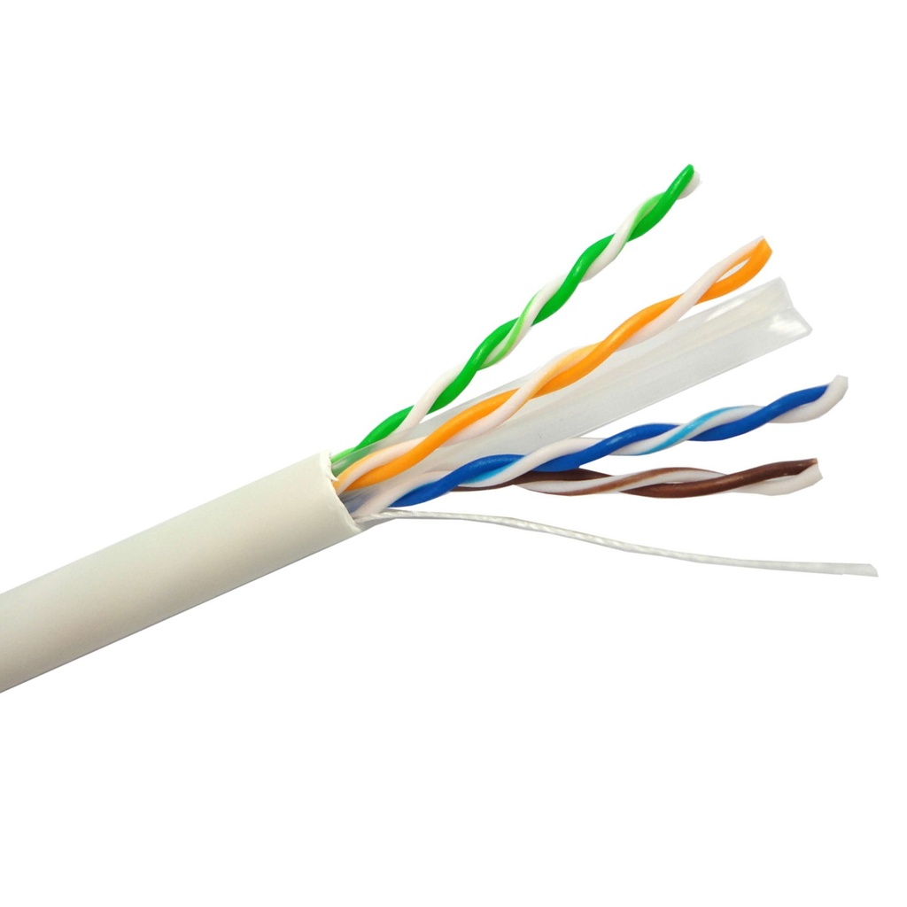 DS-1LN6-UE-W - Bobina en caja de 305m de Cable U/UTP Cat6 Cobre PVC 24AWG UL CM