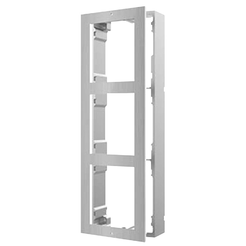DS-KD-ACW3/S - Caja de registro superficie para 3 módulos de videoportero Hikvision acabado en acero inoxidable