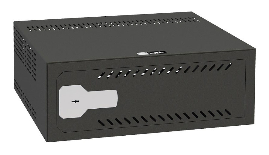 VR-190 - Caja fuerte especial para videograbador. Cierre con llave. 385 ancho. Para insertar en Rack 19"