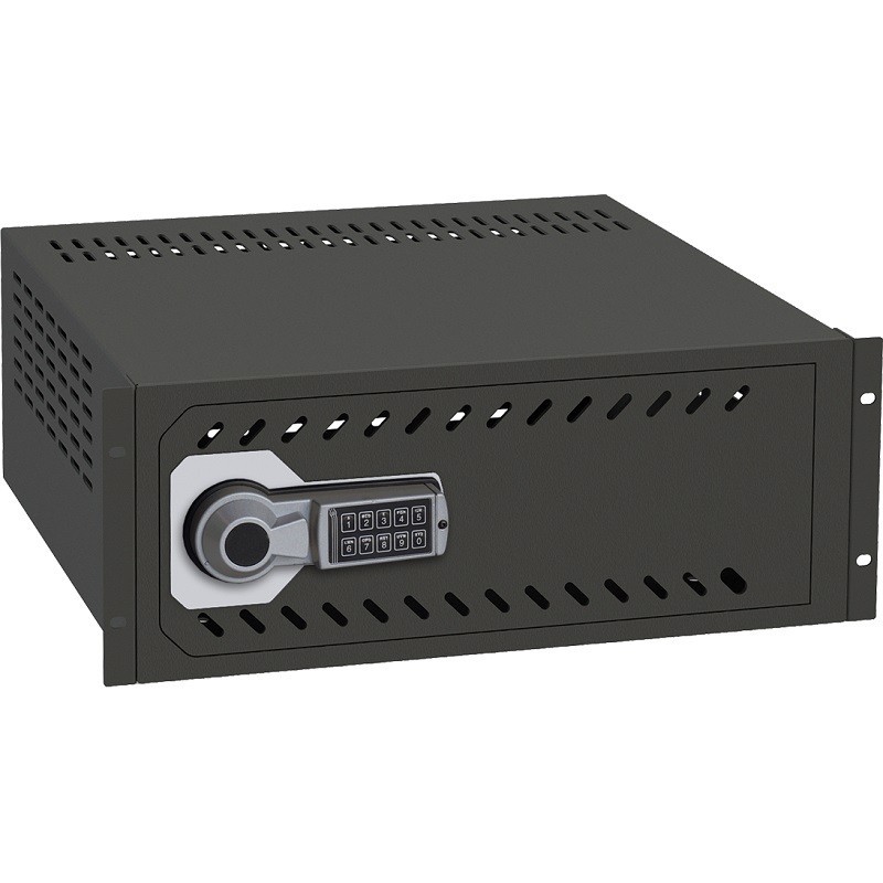 VR190E - Caja fuerte especial para videograbador con cerradura electrónica para rack 19"