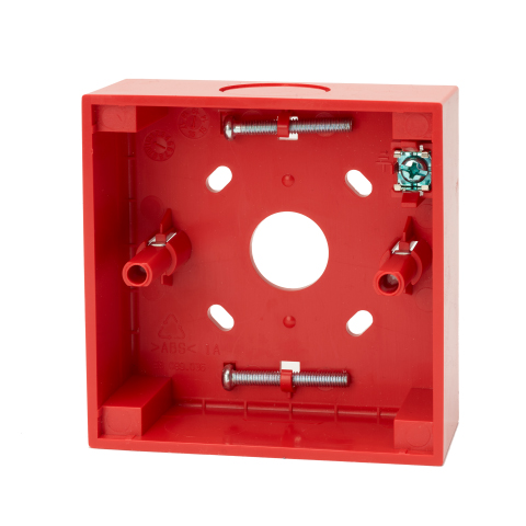 N-MC-BB-R - Caja trasera - Zócalo base para montaje de pulsador manual inteligente,. Rojo