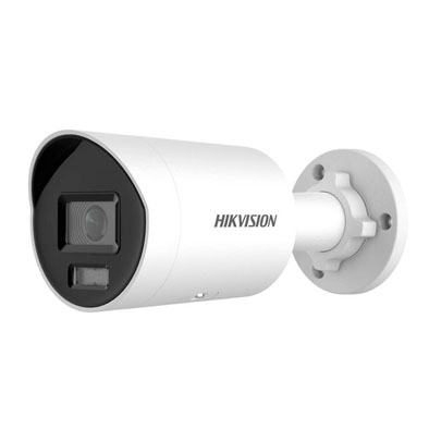 DS-2CD2047G2H-LIU/SL(2.8mm)(eF) - Cámara IP mini Bullet Smart Hybrid  IR40 4MP ColorVu 24/7 Facial Audio
