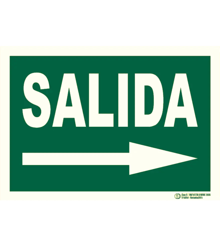 E-320 - Cartel de Señalización Evacuación salida derecha