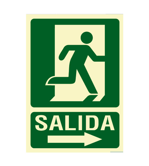 BSCEV402 - Cartel de Señalización Evacuación salida derecha
