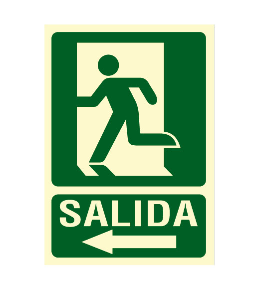 BSCEV403 - Cartel de Señalización Evacuación salida izquierda