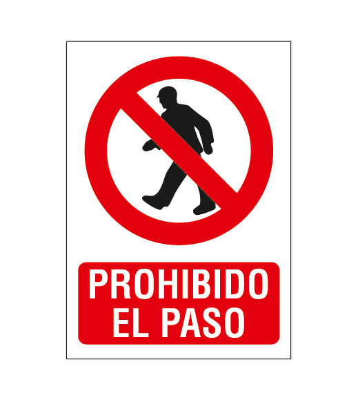 BSCPR201 - Cartel de Señalización Prohibido el Paso