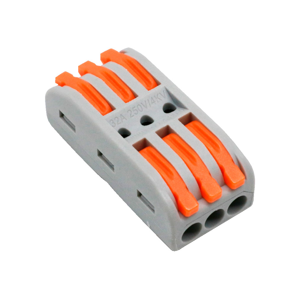 BYCON33 - Conector de Cable 3 Entradas y 3 Salidas Calibre del cable 28 ~ 12AWG