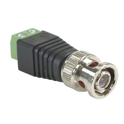 BSC01262 - Conector de video BNC macho con salida +/- de 2 terminales