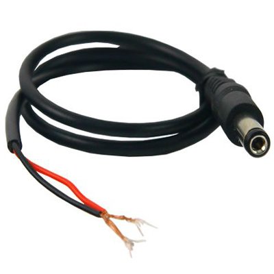 BSC00138 - Conector estándar macho de alimentación con cable Rojo Negro paralelo de 10 centímetros