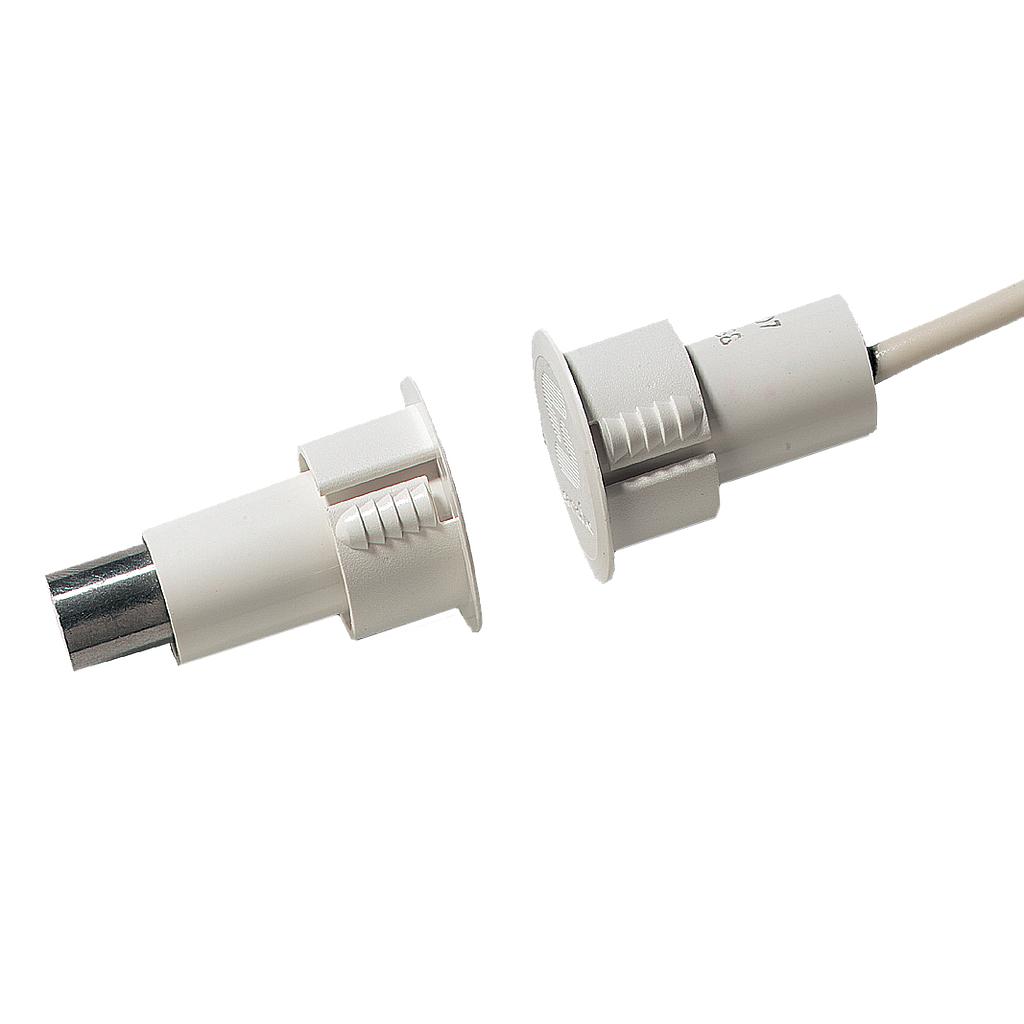 DC124 - Contacto magnético Grado 2 para empotrar en puertas Máx. 9mm. Cable 2m Aritech