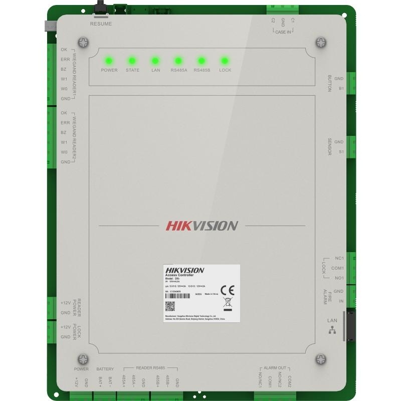 DS-K2621X(P) - Controladora acceso multi-identificación facial, huella, tarjeta, QR o PIN. 1 puerta