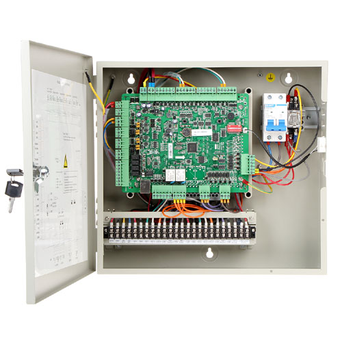 DS-K2602T - Controladora de 2 puertas Hikvision con caja y fuente de alimentación (Wiegand y RS-485)