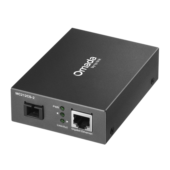 MC212CS-2 - Convertidor de medios Omada Gigabit WDM 2km Rx 1550nm - Tx 1310nm