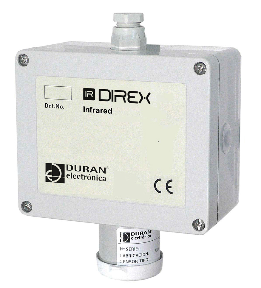 DIRYREFr - Detector infrarrojo gases Refrigerantes DIREX RS485 IP65con relé rango 0-2000ppm