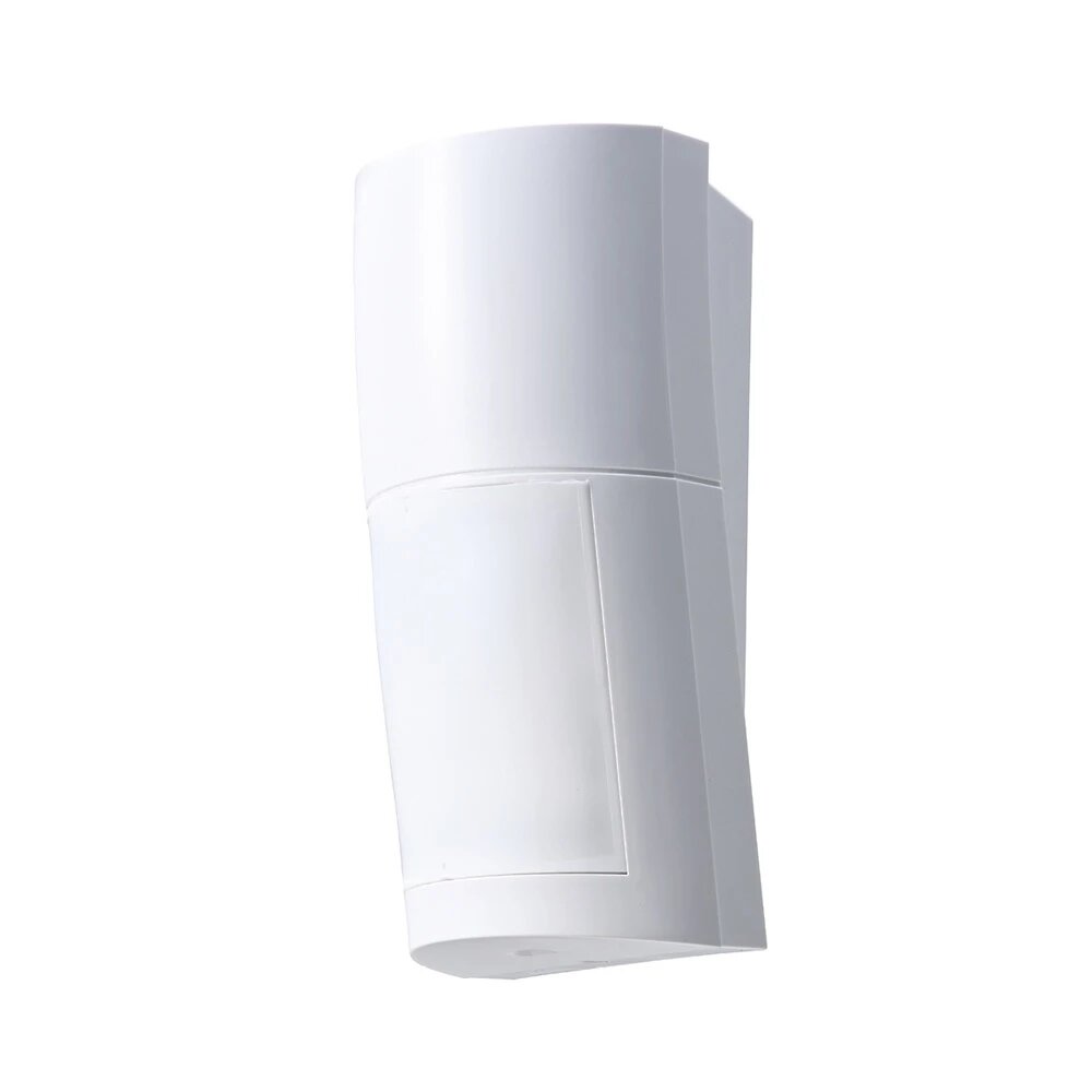 QXI-RDT-X5 - Detector PIR doble tecnología para exteriores con antimascotas 12m 120º Frecuencia microondas 10.525 GHz Autoalimentado batería CR123A, no incluida