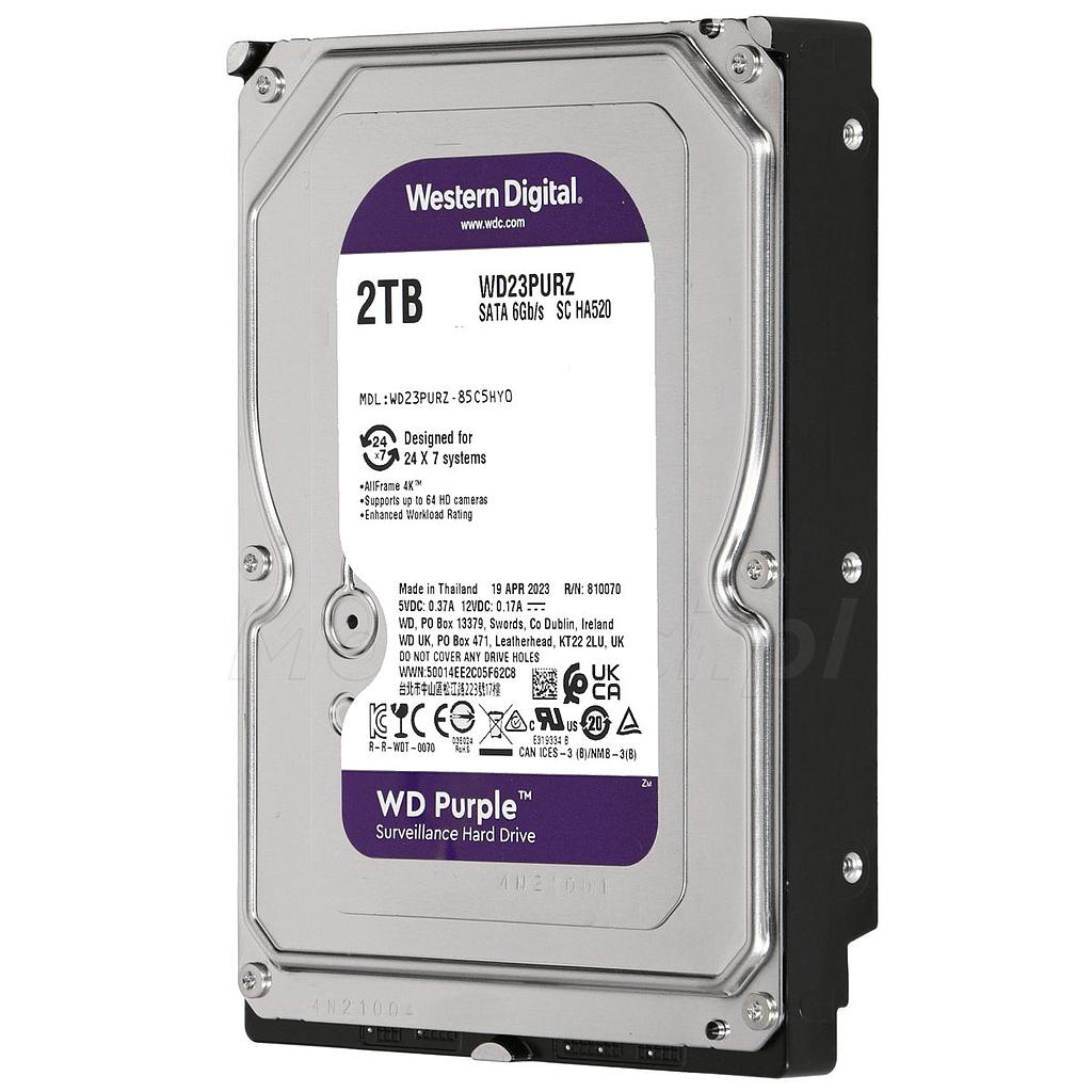 WD23PURZ - Disco Duro de 2 Tb ( 2048 Gb ) Western Digital Purple.