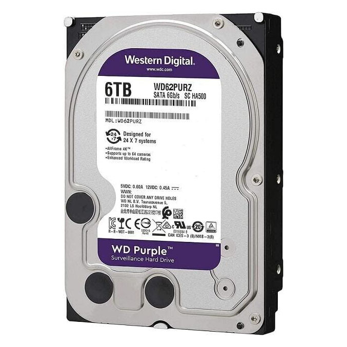WD64PURZ - Disco Duro de 6 Tb ( 6144 Gb ) Western Digital Purple.
