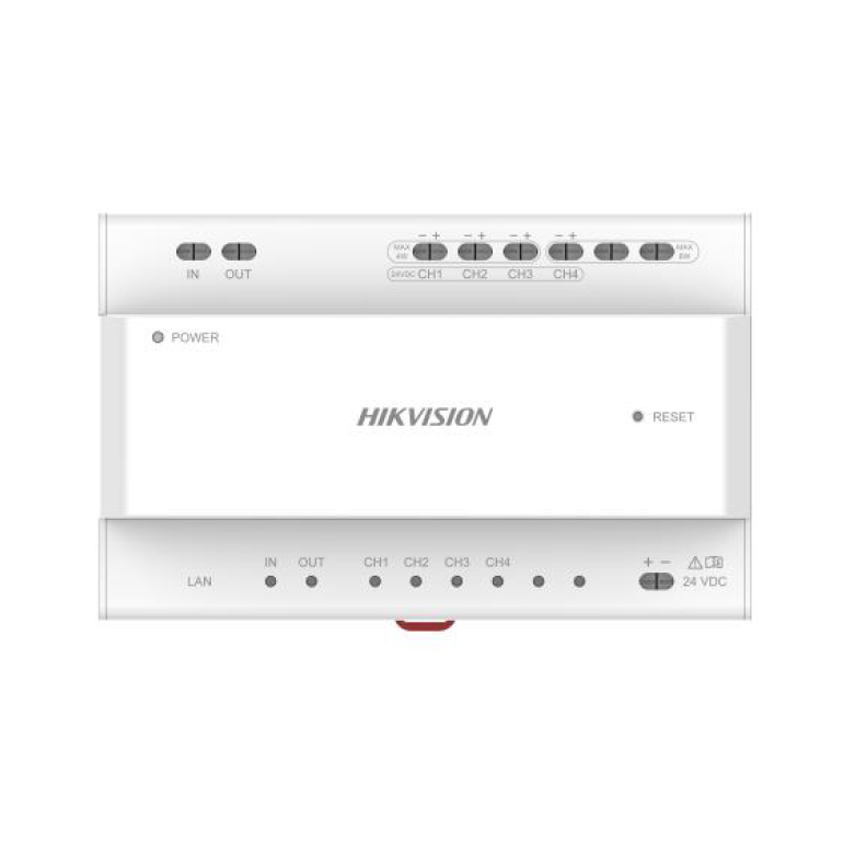 DS-KAD704Y - Distribuidor de vídeo/audio de dos hilos Conexión en cascada 4CH TCP/IP RJ45 Hikvision