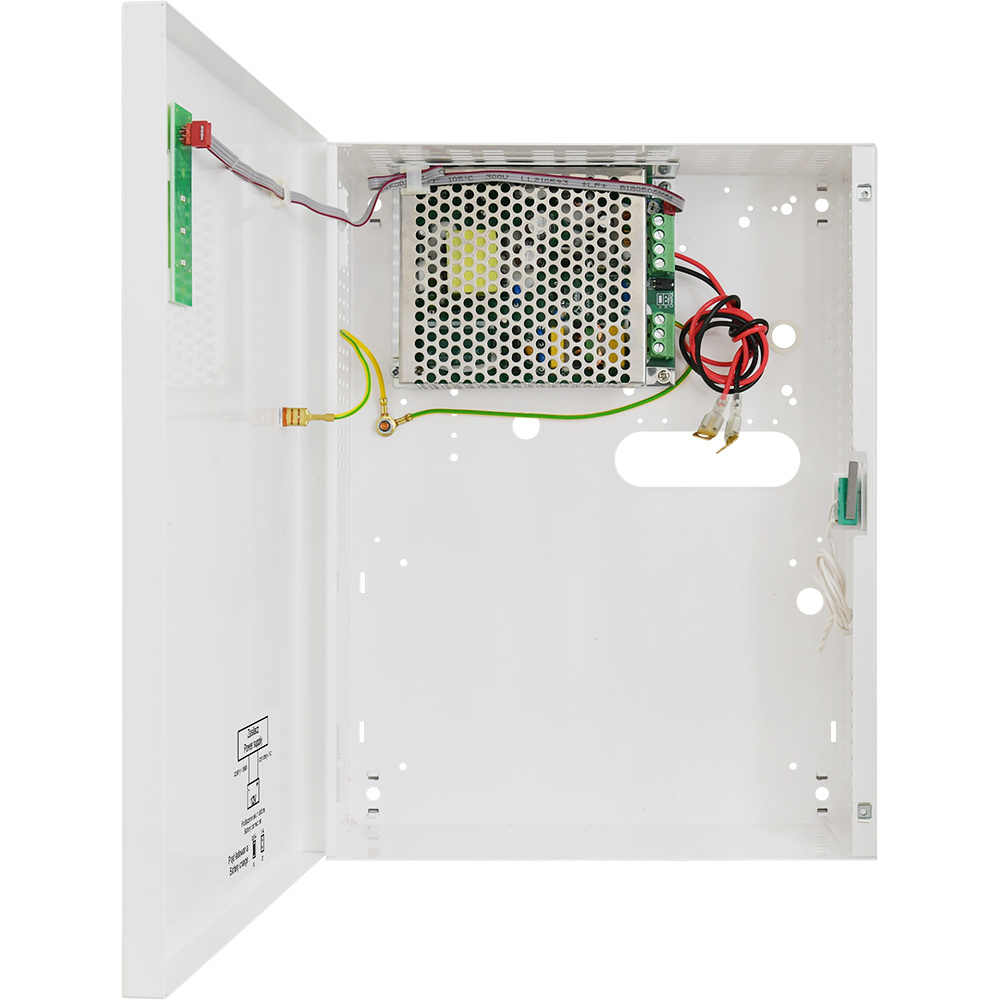 BSC02979 - Fuente de alimentación 12V - 5A con caja y espacio para batería respaldo 7Ah (no incluida)
