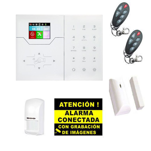 BSC02298 - Kit de Alarma Bysecur IP / GSM. Central + 1 PIR + 1 Contacto Magnetico + 2 Mandos
