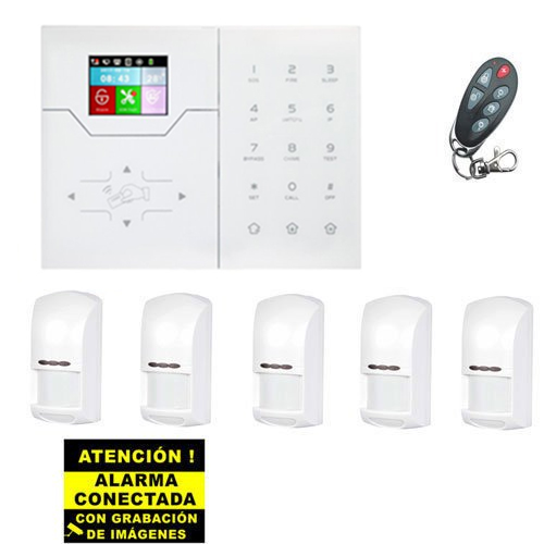 BSC02295 - Kit de Alarma Bysecur IP / GSM. Central + 5 PIR + Mando