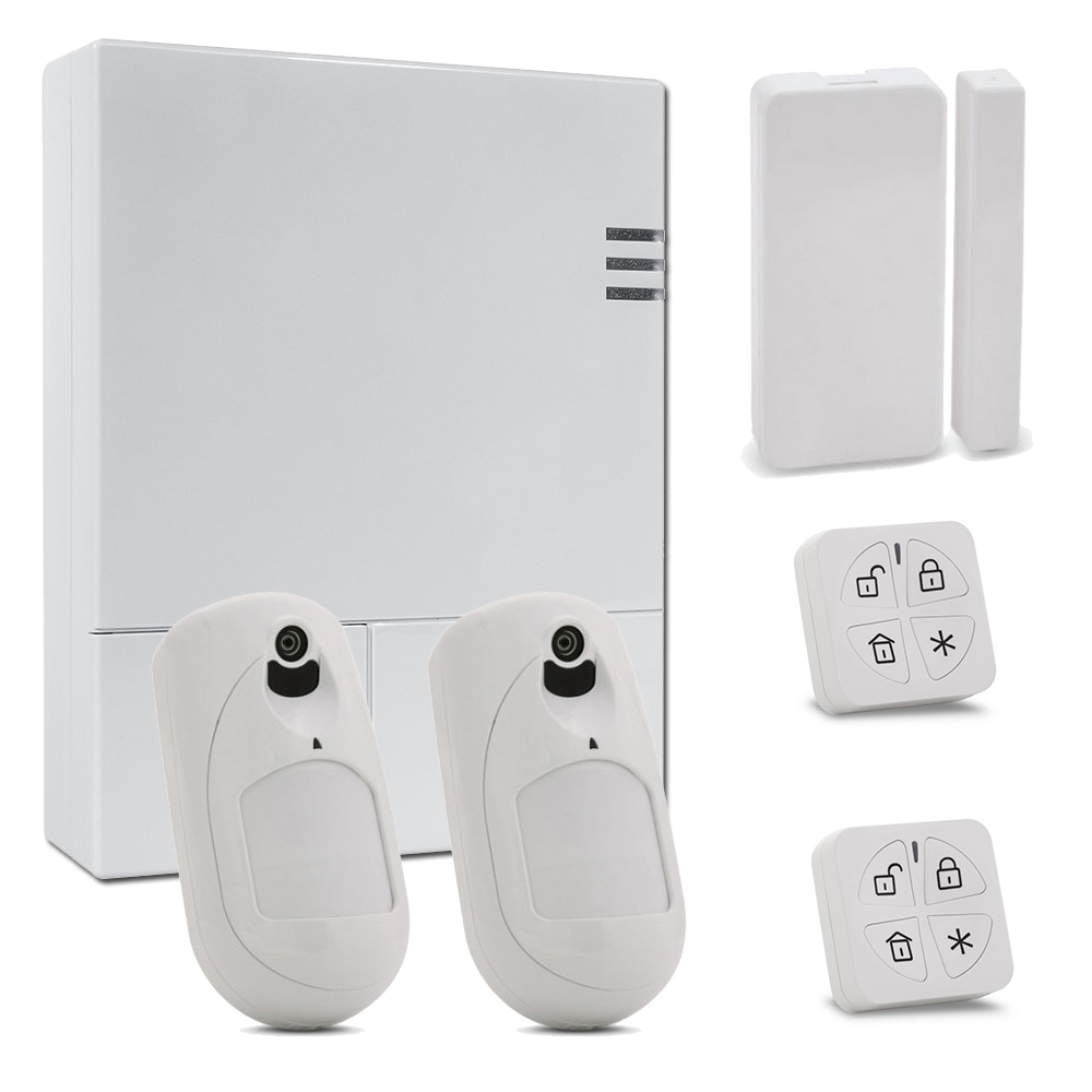 KIT_LIGHTSYS_AIR_P - Kit de LightSYS Air con módulo 4G + 2x PIRCAM + Módulo 4G + Contacto Magnético + 2x Mando Panda Risco