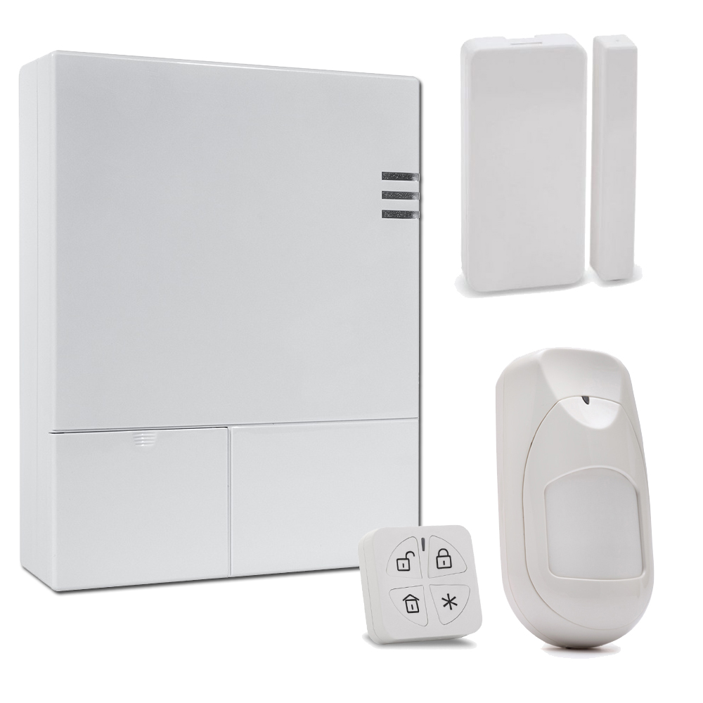 KIT_LIGHTSYS_AIR_N - Kit de LightSYS Air con módulo 4G + Mando remoto Panda + Detector iWAVE Antimascotas/PIR inalámbrico + Contacto Magnético Slim